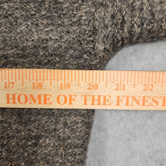 Vintage Woolrich Cardigan Mens Medium Gray Pockets Hand Framed Wool Pockets - Picture 12 of 12